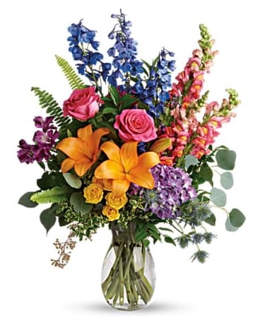 Colors Of The Rainbow Flower Arrangement